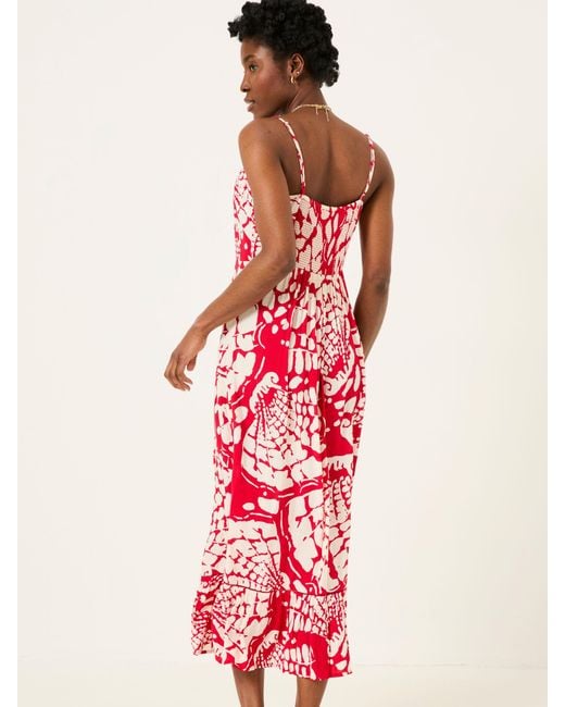 FatFace Red Fatface Mae Midi Dress