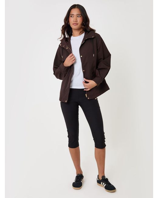 Threadbare Brown Showerproof Hooded Jacket
