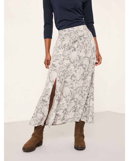 FatFace Natural Fatface Skye Midi Skirt