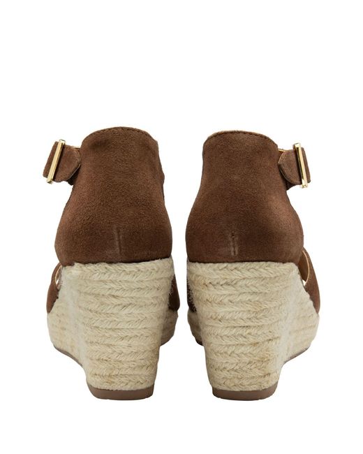 Ravel Brown Open-Toe Wedge Sandals