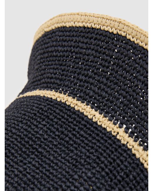 Reiss White Edith Tipped Straw Effect Hat