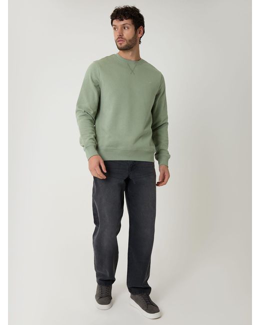 Threadbare Green Crew Neck Sweatshirt for men