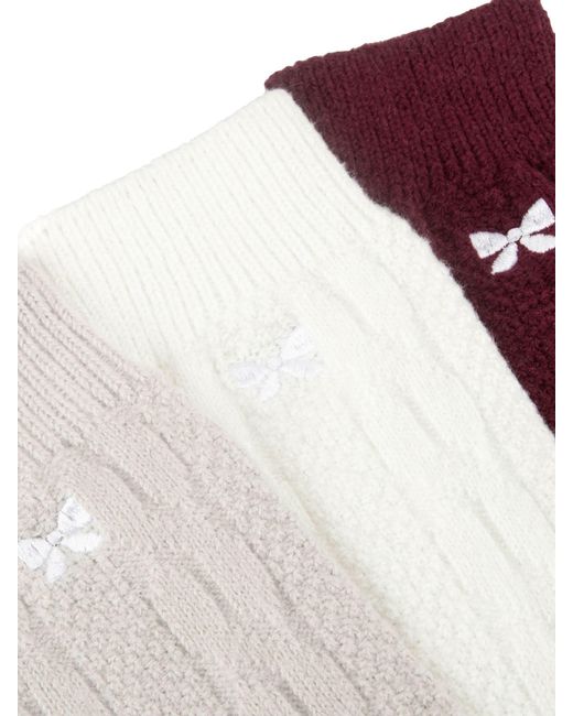 Totes Red Super Soft Ankle Socks 3 Pack