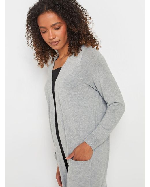 M Com Gray Longline Cardigan38-40