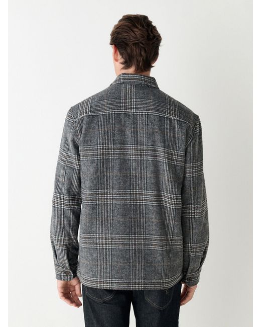 Next Gray Check Shacket for men
