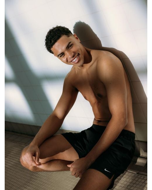 Nike Black 5 Inch Essential Volley Swim Shorts for men