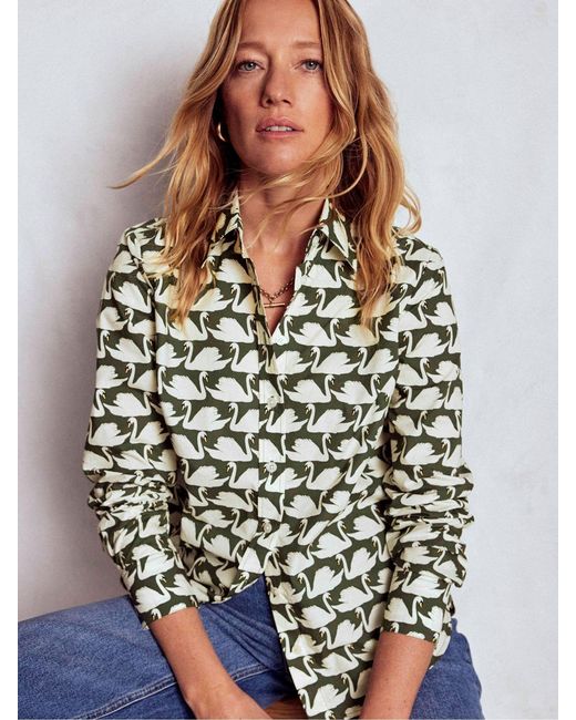 Boden Green Sienna Cotton Shirt