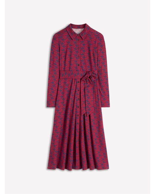 Boden Purple Marcia Jersey Shirt Dress
