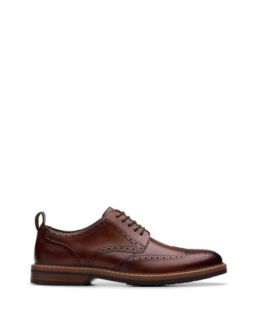 Clarks Standard Fit (G) Leather Aldwin Limit Shoes in Brown für Herren