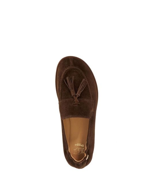 Dune Brown Grounding Loafers Aus Wildleder