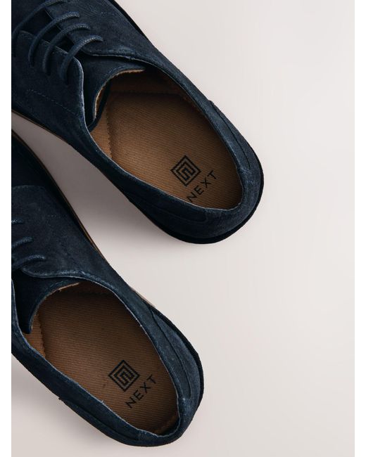 Next Blue Suede Desert Shoes for men