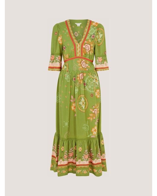 monsoon green silk dress Vintage 80s Monsoon Twilight Green Silk Ballgown/ Prom Dress, Size 8 UK 34" Bust