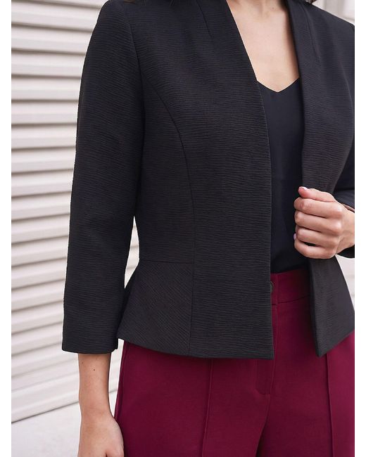 Roman Blue Textured Smart Jacket