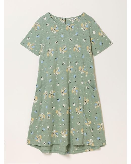 FatFace Green Fatface Petite Jersey Dress