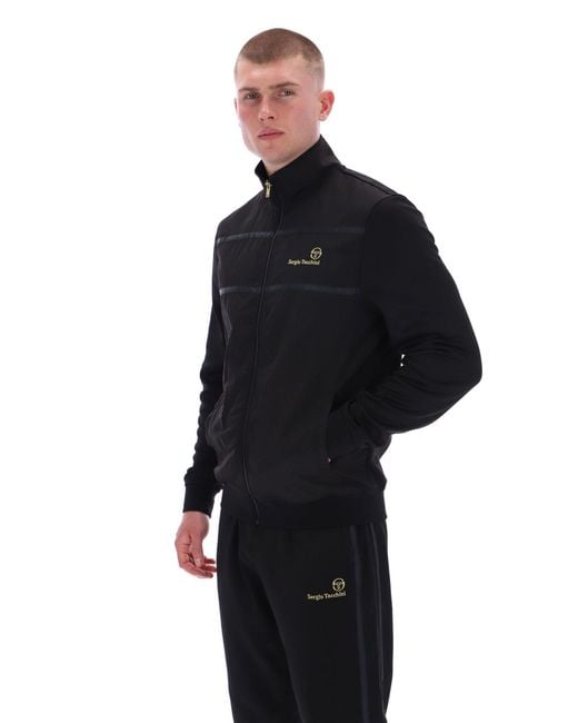 Sergio Tacchini Black Cassio Tptrack Top for men