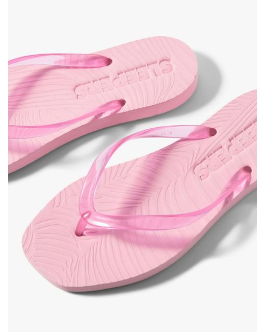 Sleeper Pink Tapered Platform Flip Flops