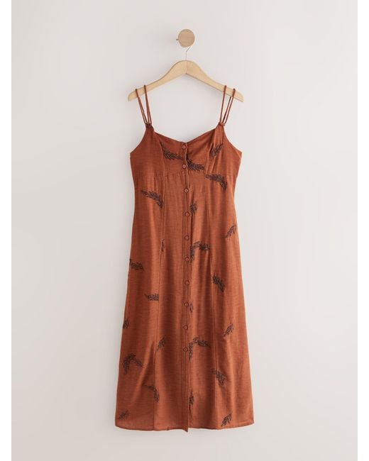Next White Button Down Midi Dress