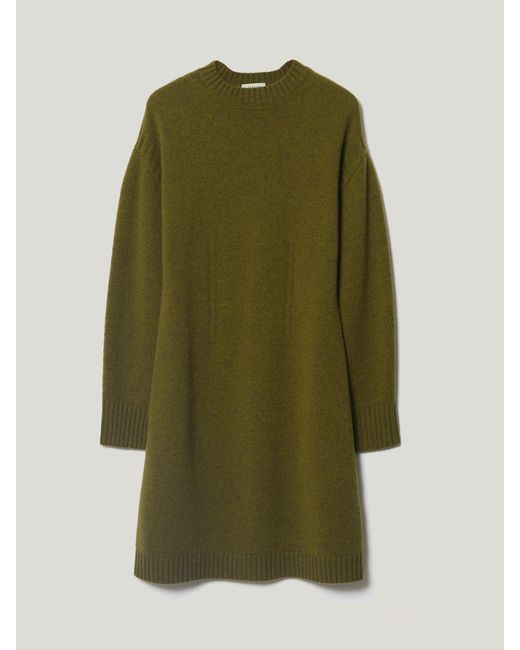 Jigsaw Knitted Mini Jumper Dress in Green | Lyst