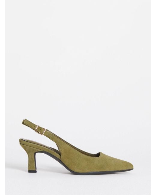 JD Williams Green Slingback-Pumps Mit Spitzer Zehenpartie