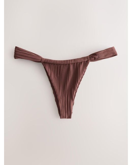 Self Brown Bikini Bottoms