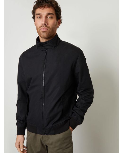 Threadbare Blue Zip Up Harrington Jacket for men