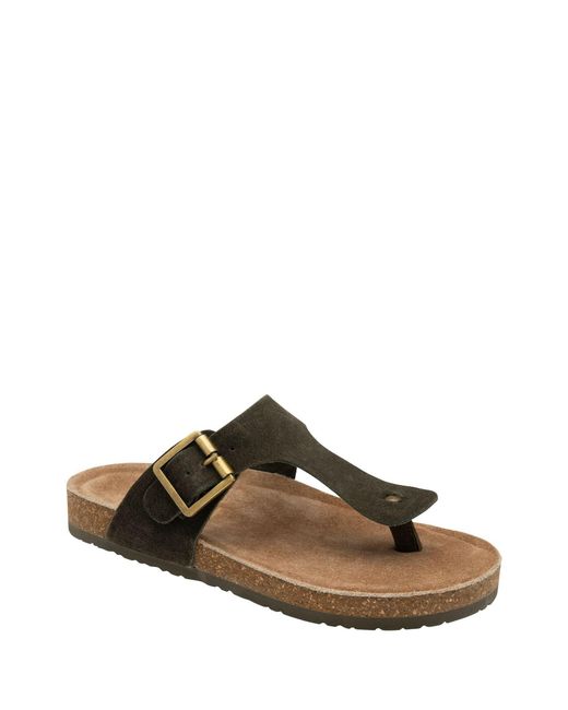 Ravel Brown Toe Post Mule Sandals