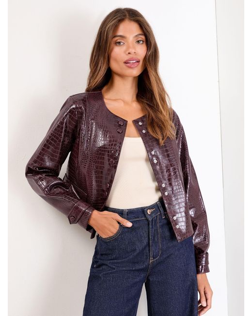 Lipsy Blue Collarless Jacket