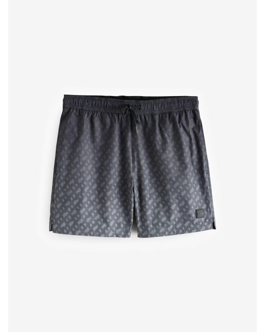 Boss Gray Vale Logo Swim Shorts for men