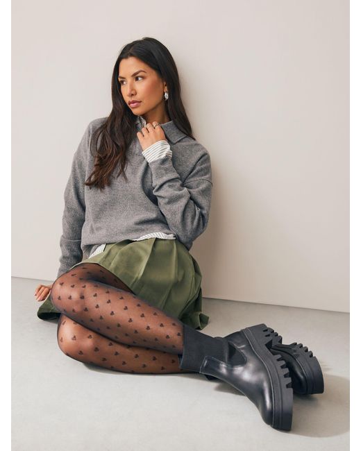 Next Black Pattern Tights 1 Pack