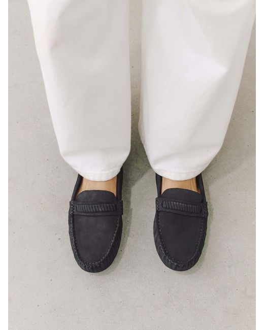 Next Blue N. Premium Whipstitch Driver Moccasins Shoes
