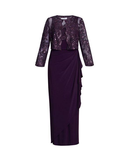 chinese dress ladies Gina Bacconi Keira 3D Flower Maxi Dress