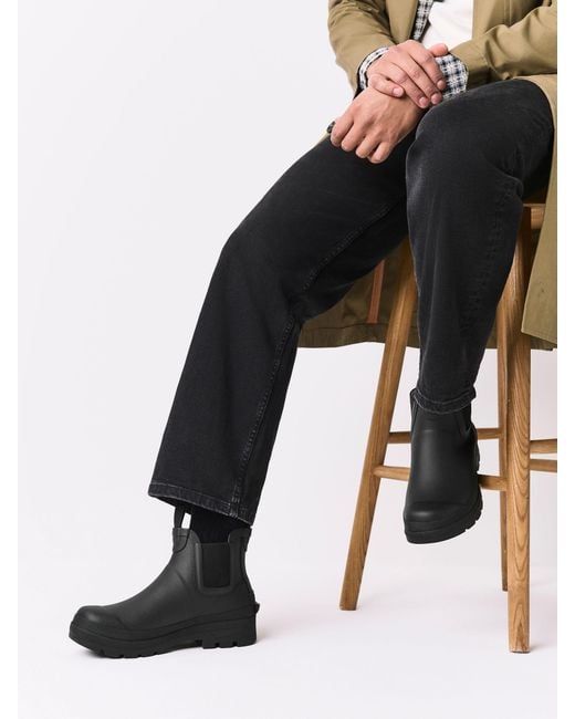 Next Black Ankle Wellies for men