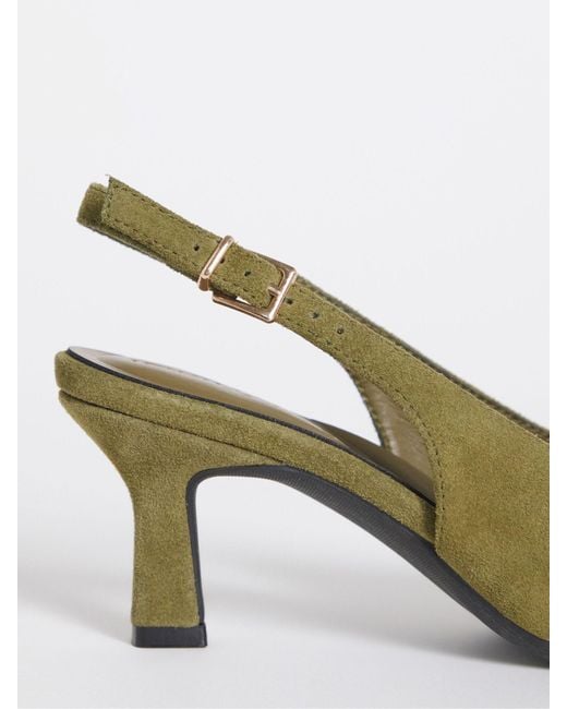JD Williams Green Slingback-Pumps Mit Spitzer Zehenpartie