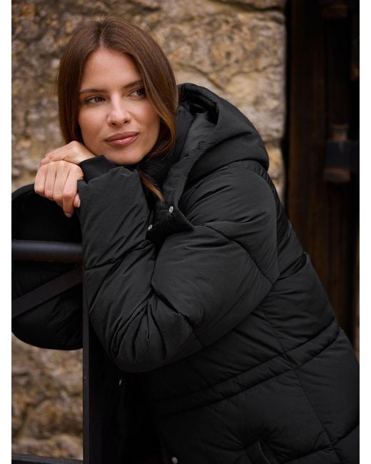 M Com Black Maxi Padded Coat