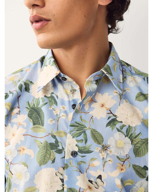 Next Blue Regular Fit Kew Collection 100% Cotton Floral Short Sleeve Shirt for men