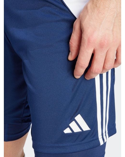 Adidas Blue Tiro 24 Training 2-In-1 Shorts for men