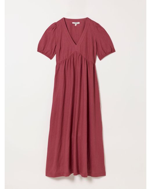 FatFace Red Fatface Remi Regular Linen Dress