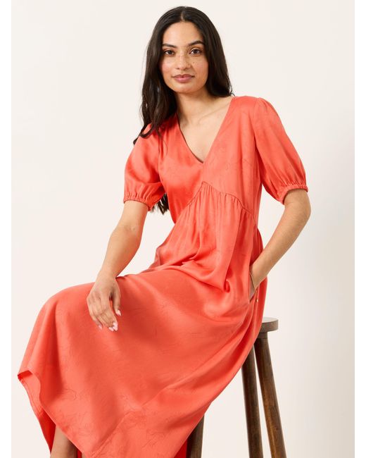 FatFace Fatface Remi Textured Jaquard Midi Dress