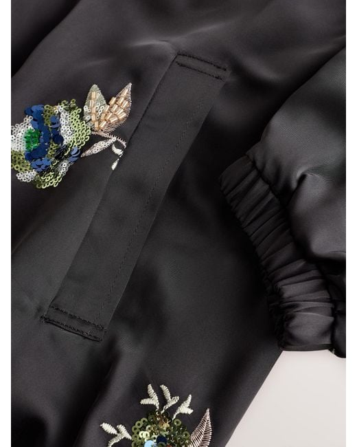 Next Black Satin Bomber Jacket Cover-Up