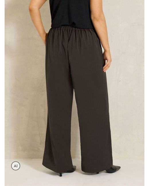 Evans Brown Pleated Front Trousers
