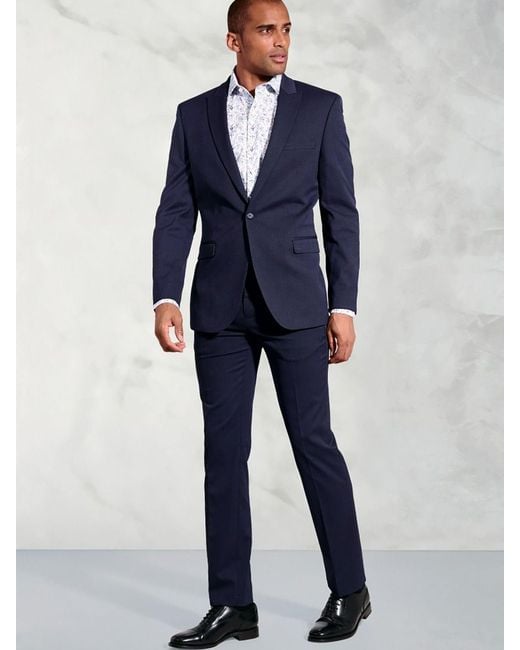 Brook Taverner Blue Washable Suit Jacket for men