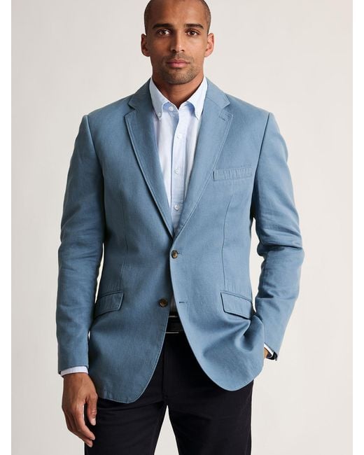 Brook Taverner Blue Garment Washed Jacket for men