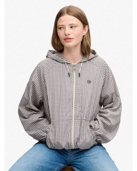 Superdry Gray Raglan Windbreaker Jacket