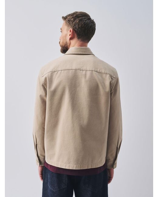Next Canvas Shacket in Natural für Herren