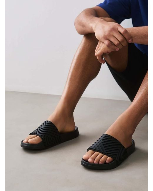 Next Black Moulded Sliders for men