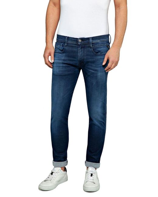 Replay Dunkelblaue Hyper Cloud Denim in Blue für Herren