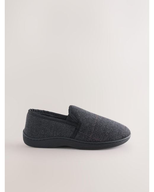 Next Black Closed Back Slippers for men