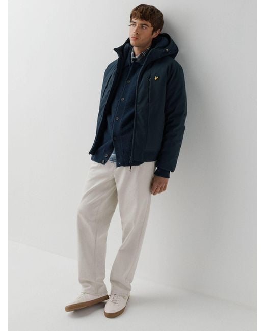 Lyle & Scott Blue Wadded Softshell Jacket for men