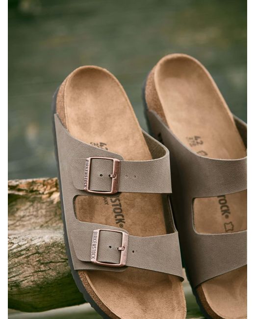 Birkenstock Blue Arizona Birko Flor Sandalen Aus Nubuk