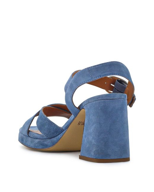 Jones Bootmaker Blue Jones Bootmaker Gladiola2 Leather Platform Sandals